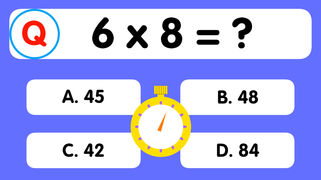 Multiplication table quiz