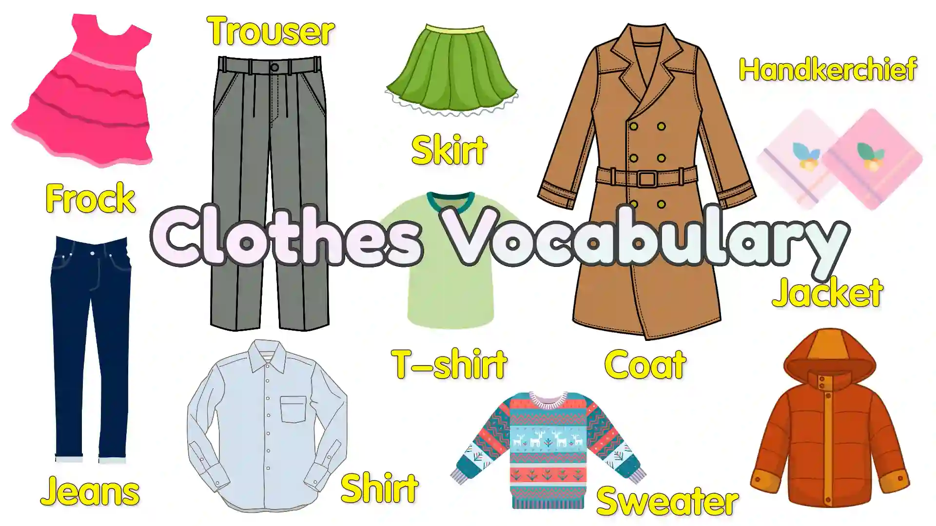 Clothes vocabulary with images - AAtoons Kids